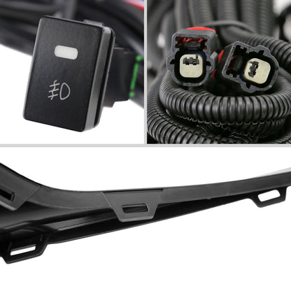 2021-2022 Honda Accord Sedan LED Fog Lights Kit (Glossy Black Housing/Clear Lens)