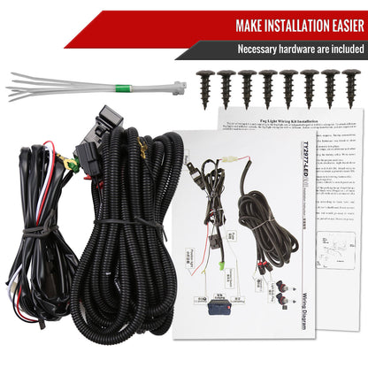 2021-2022 Honda Accord Sedan LED Fog Lights Kit (Glossy Black Housing/Clear Lens)