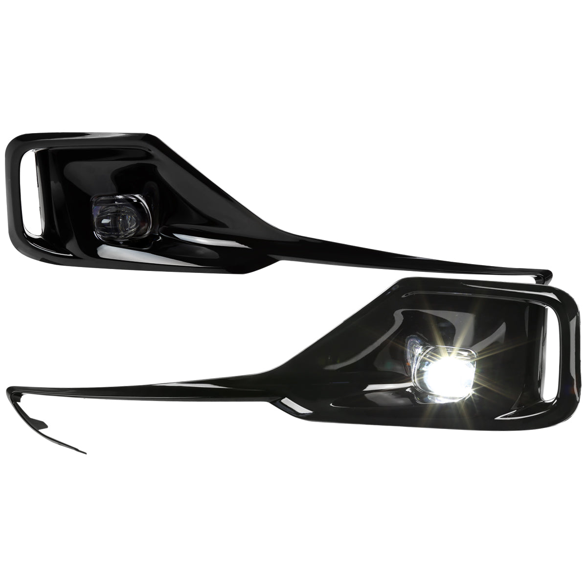 2021-2022 Honda Accord Sedan LED Fog Lights Kit (Glossy Black Housing/Clear Lens)