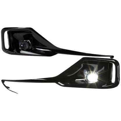 2021-2022 Honda Accord Sedan LED Fog Lights Kit (Glossy Black Housing/Clear Lens)