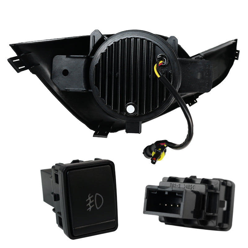 2013-2015 Nissan Altima Sedan SMD LED Projector Fog Lights Kit (Chrome Housing/Clear Lens)