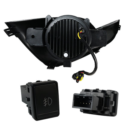 2013-2015 Nissan Altima Sedan SMD LED Projector Fog Lights Kit (Chrome Housing/Clear Lens)