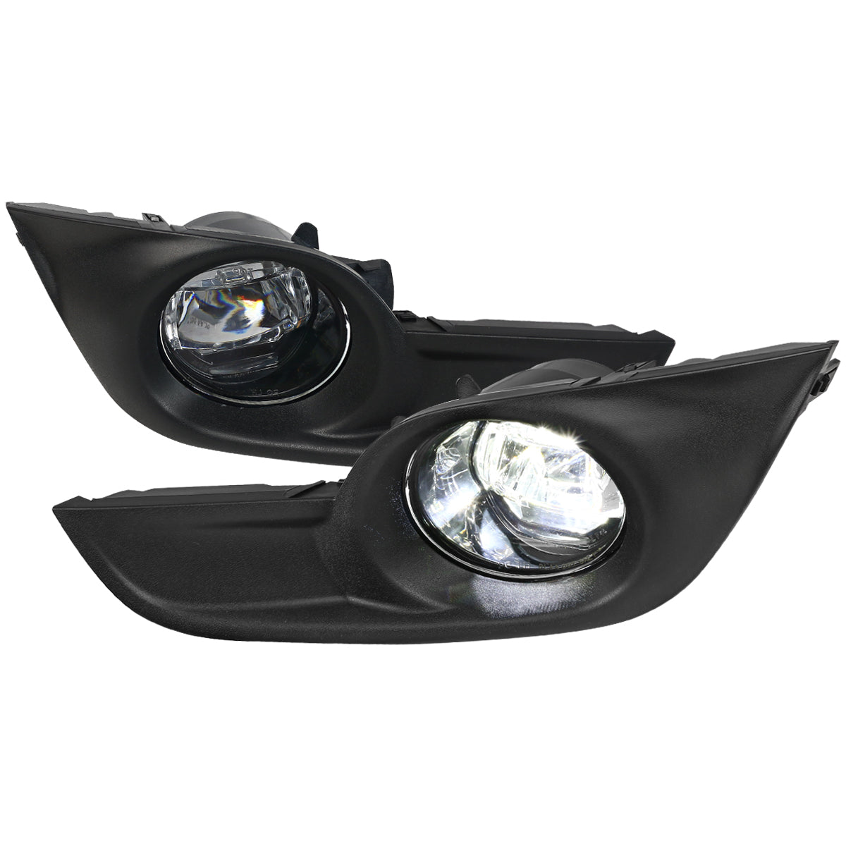 2013-2015 Nissan Altima Sedan SMD LED Projector Fog Lights Kit (Chrome Housing/Clear Lens)