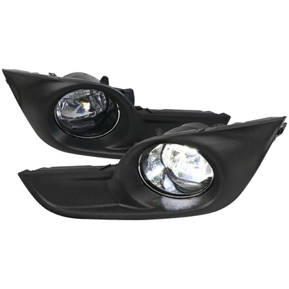 2013-2015 Nissan Altima Sedan SMD LED Projector Fog Lights Kit (Chrome Housing/Clear Lens)