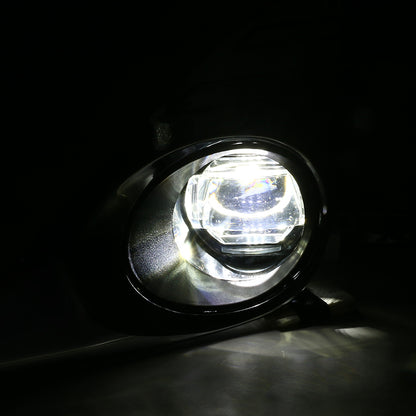 2012-2014 Toyota Camry SMD LED Projector Fog Lights w/ Switch, Wiring Harness, & Chrome Bezels(Chrome Housing/Clear Lens)