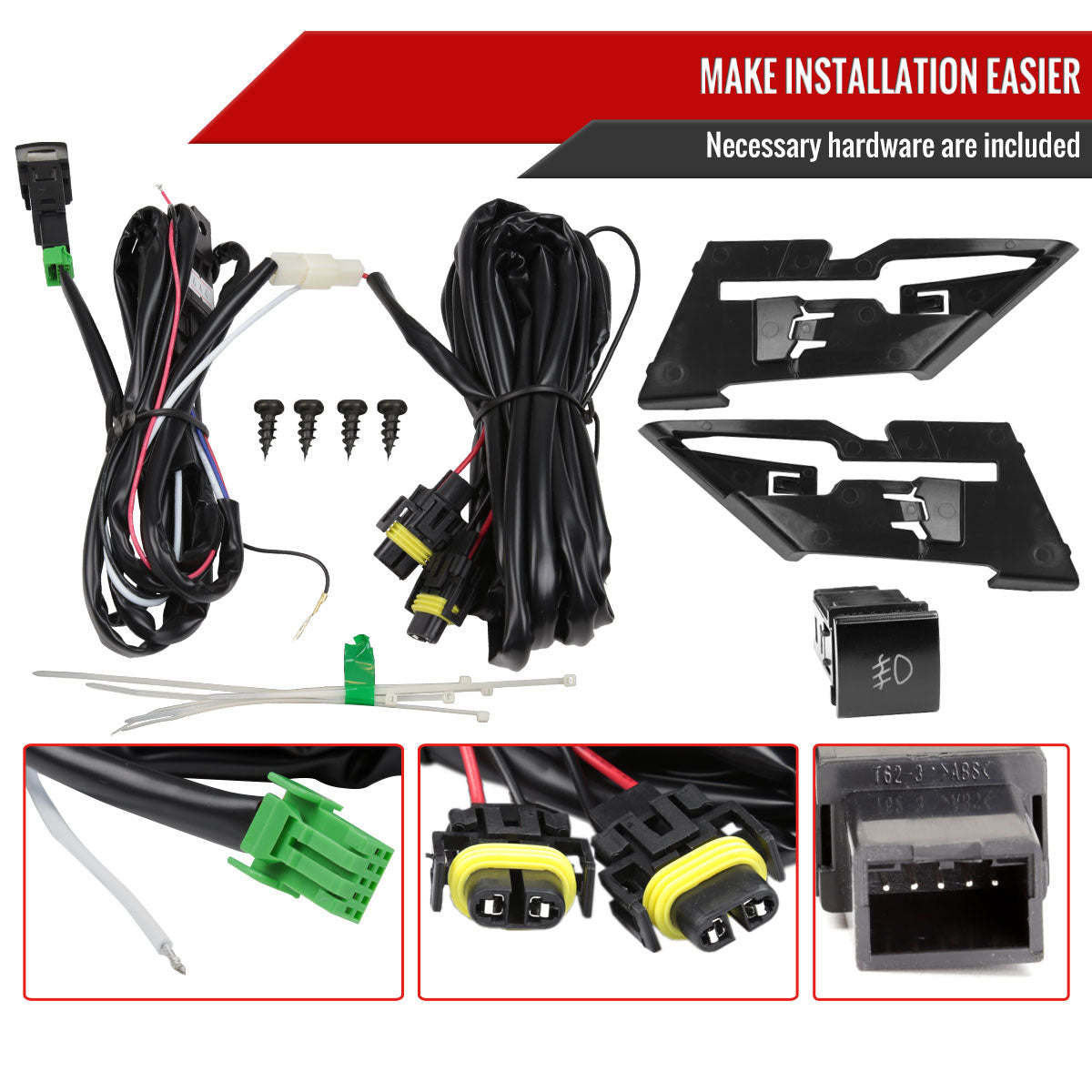 2021-2023 Toyota Camry SE/XSE Full LED Fog Lights Kit (Chrome Housing/Clear Lens)