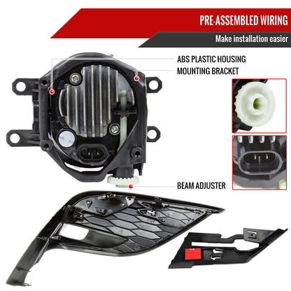 2021-2023 Toyota Camry SE/XSE Full LED Fog Lights Kit (Chrome Housing/Clear Lens)