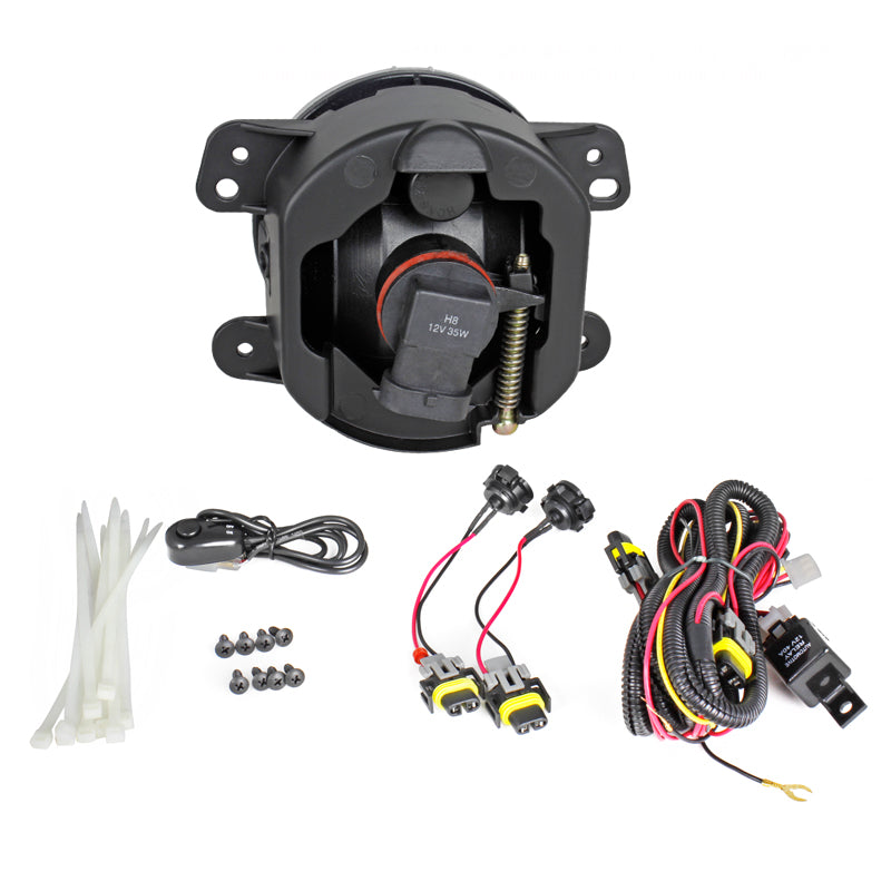 2011-2014 Dodge Charger 12V/35W Fog Lights Kit (Chrome Housing/Clear Lens)