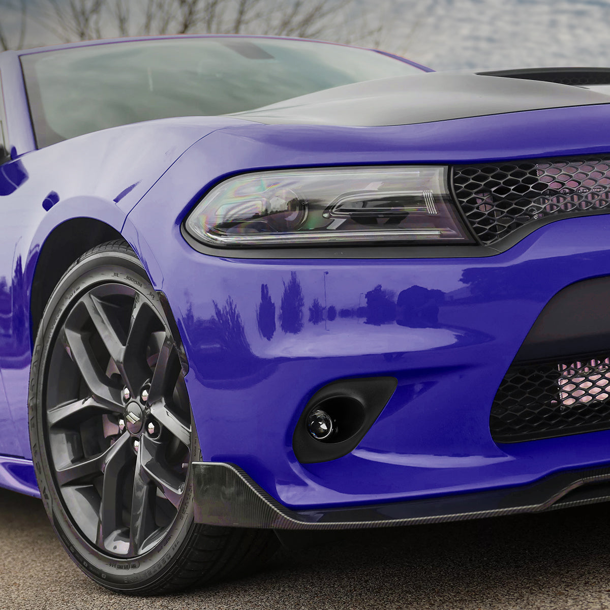 2015-2020 Dodge Charger H11 Projector Fog Lights Kit (Chrome Housing/Clear Lens)