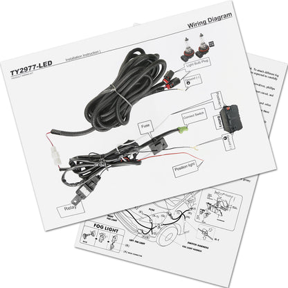 2020-2021 Toyota C-HR LED Fog Light Kit (Chrome Housing/Clear Lens)