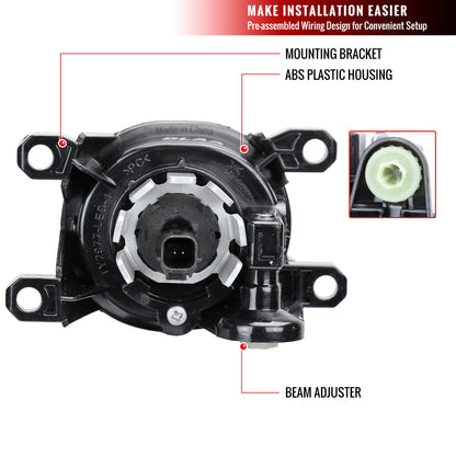 2020-2021 Toyota C-HR LED Fog Light Kit (Chrome Housing/Clear Lens)