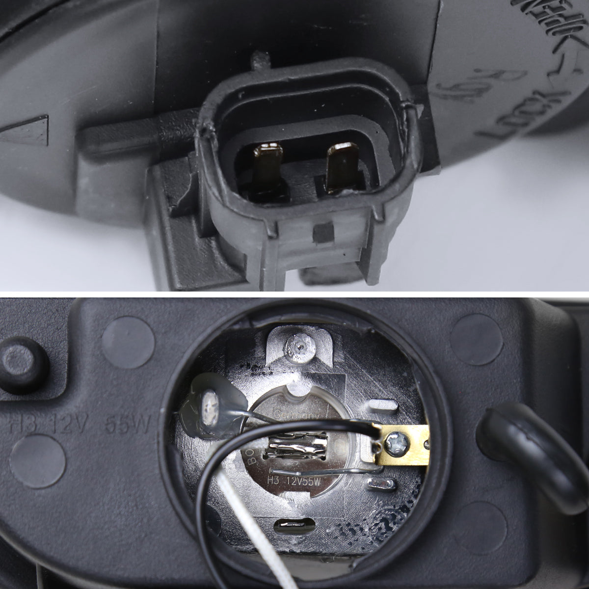 2001-2002 Toyota Corolla H3 Fog Lights (Chrome Housing/Clear Lens)