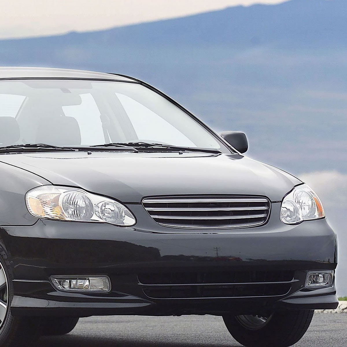 2003-2004 Toyota Corolla H3 Fog Lights Kit w/ Switch & Wiring Harness (Chrome Housing/Clear Lens)