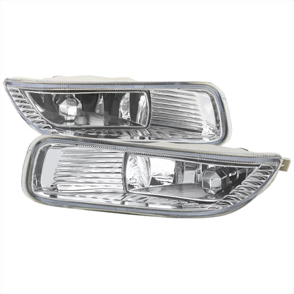 2003-2004 Toyota Corolla H3 Fog Lights Kit w/ Switch & Wiring Harness (Chrome Housing/Clear Lens)