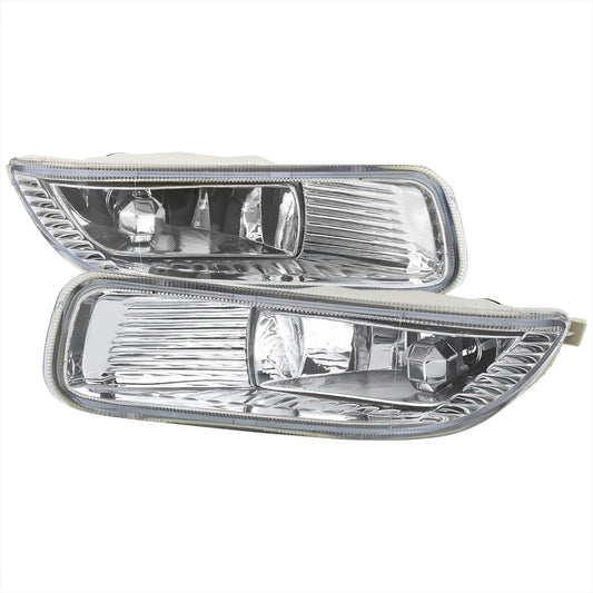 2003-2004 Toyota Corolla H3 Fog Lights Kit w/ Switch & Wiring Harness (Chrome Housing/Clear Lens)