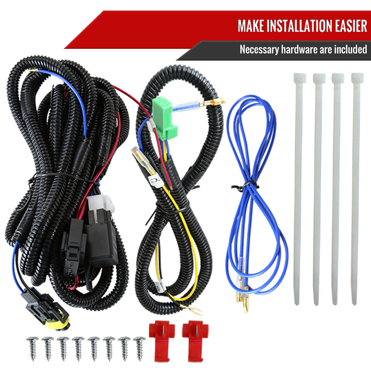 2014-2016 Toyota Corolla H16 Fog Lights Kit (Chrome Housing/Clear Lens)