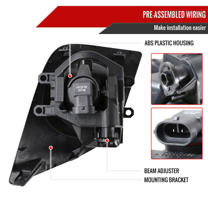 2014-2016 Toyota Corolla H16 Fog Lights Kit (Chrome Housing/Clear Lens)