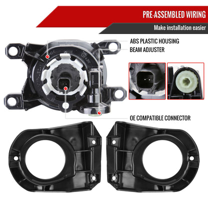 2022-2023 Toyota Corolla Cross LED Fog Lights Kit (Chrome Housing/Clear Lens)