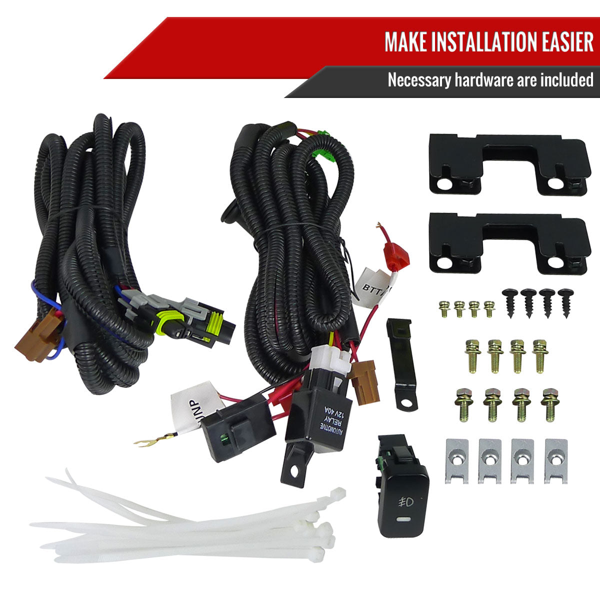 2002-2005 Honda Civic Si Hatchback H11 Fog Lights Kit (Chrome Housing/Amber Yellow Lens)