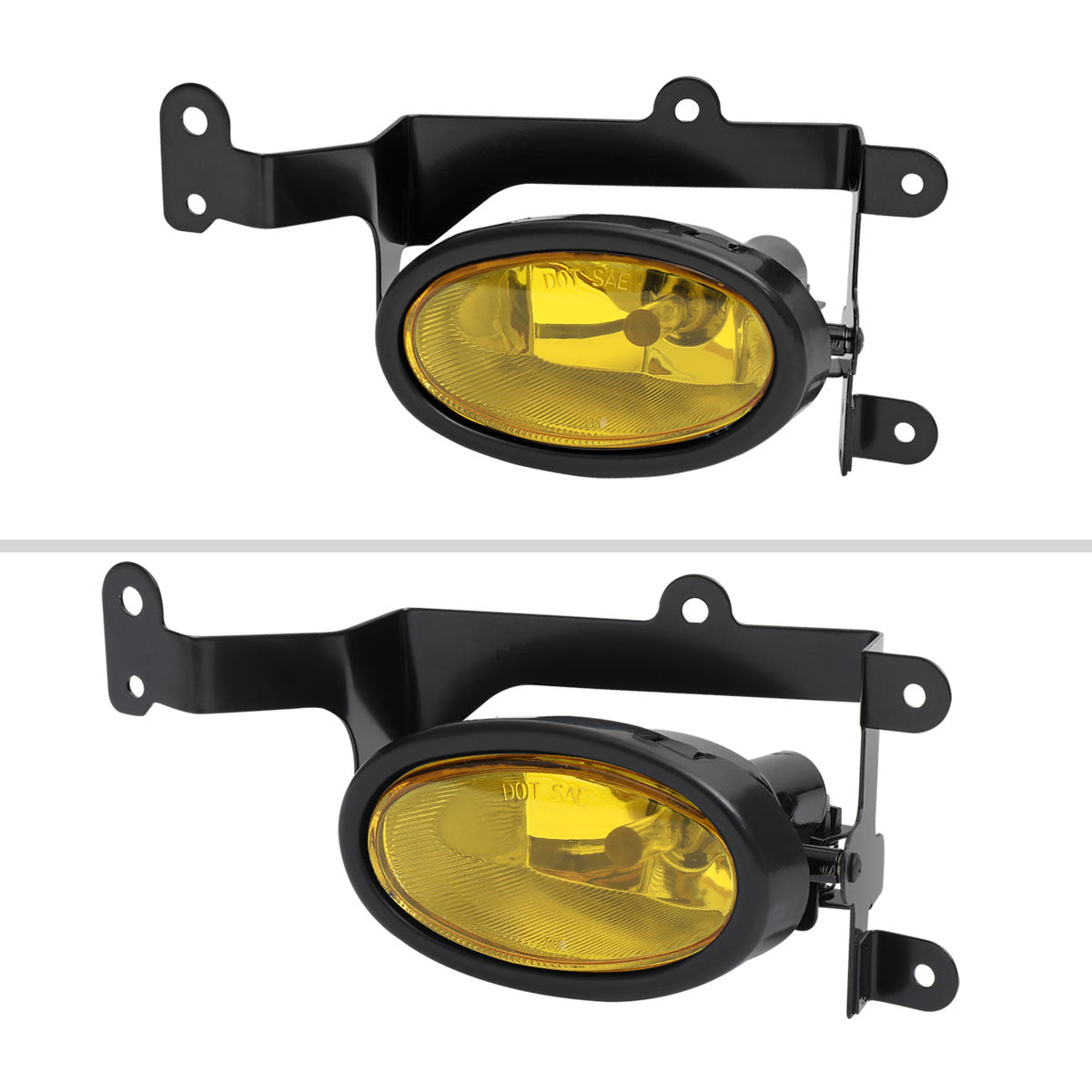 2006-2008 Honda Civic Coupe H11 Fog Lights Kit (Chrome Housing/Yellow Lens)