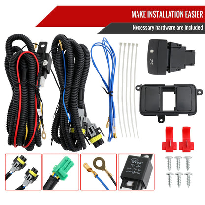 2006-2008 Honda Civic Coupe H11 Fog Lights Kit (Chrome Housing/Smoked Lens)