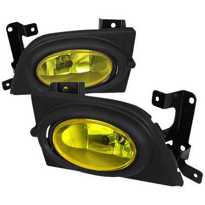 2006-2008 Honda Civic Sedan H11 Fog Lights Kit (Chrome Housing/Yellow Lens)