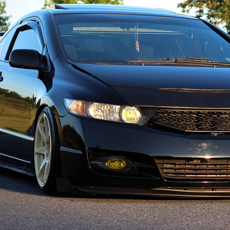 2009-2011 Honda Civic Coupe H11 Fog Lights Kit (Chrome Housing/Yellow Lens)