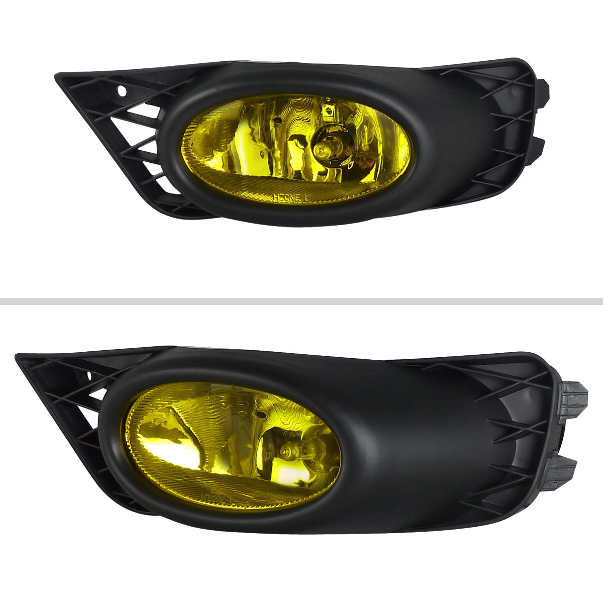 2009-2011 Honda Civic Sedan H11 Fog Lights Kit (Chrome Housing/Yellow Lens)