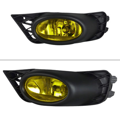 2009-2011 Honda Civic Sedan H11 Fog Lights Kit (Chrome Housing/Yellow Lens)
