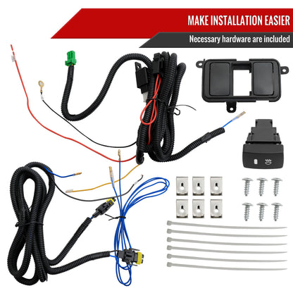 2009-2011 Honda Civic Sedan H11 Fog Lights Kit (Chrome Housing/Yellow Lens)