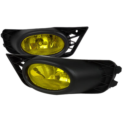 2009-2011 Honda Civic Sedan H11 Fog Lights Kit (Chrome Housing/Yellow Lens)