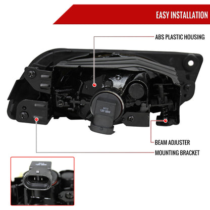 2012 Honda Civic Sedan H11 Fog Lights Kit (Chrome Housing/Yellow Lens)