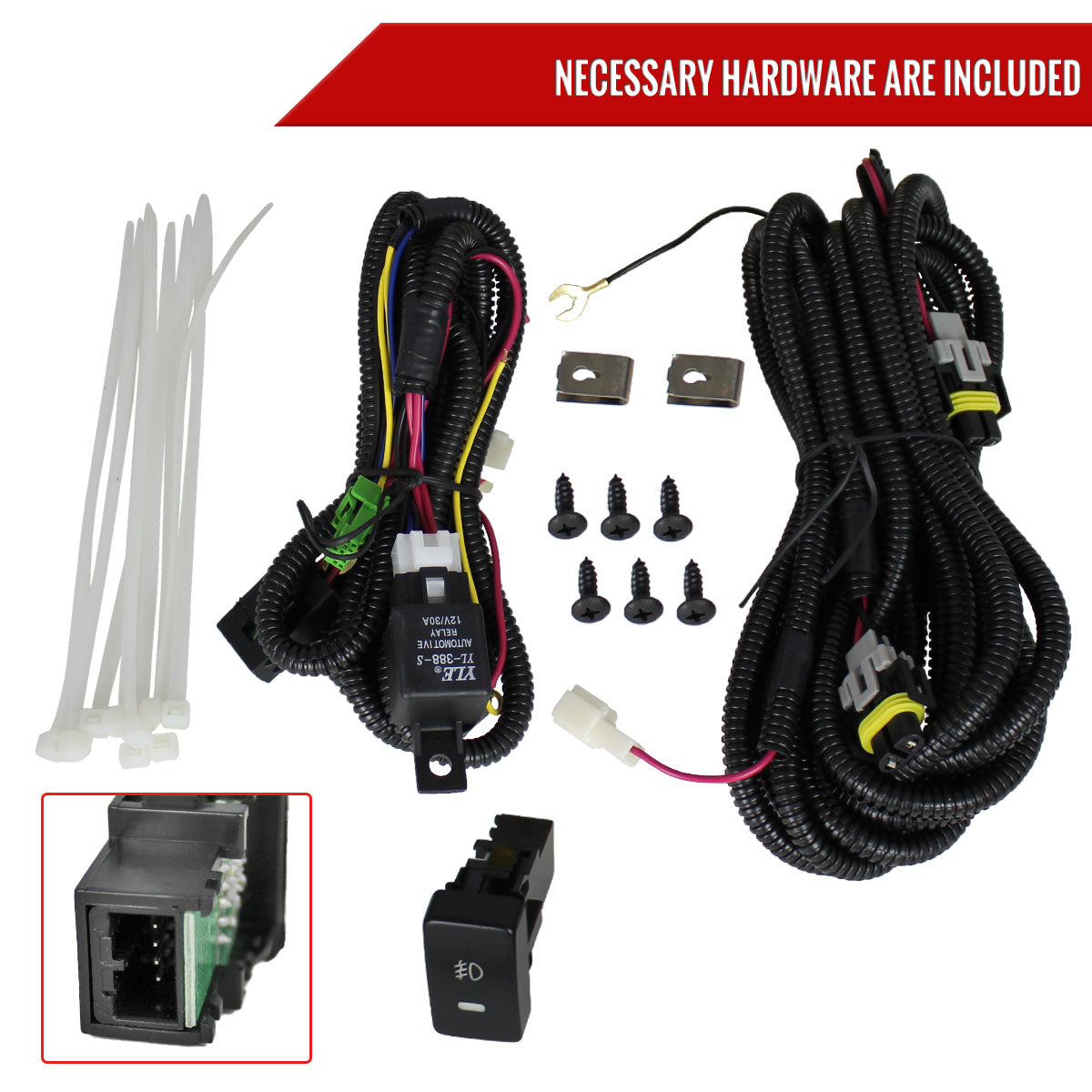 2012 Honda Civic Sedan H11 Fog Lights Kit (Chrome Housing/Yellow Lens)