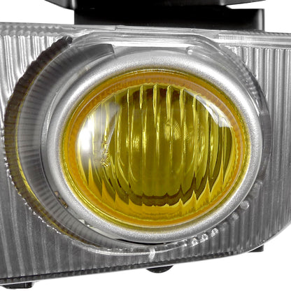 1992-1995 Honda Civic Sedan H3 Fog Lights Kit (Chrome Housing/Yellow Lens)