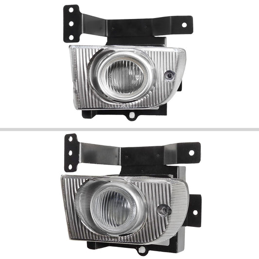 1992-1995 Honda Civic Sedan H3 Fog Lights Kit w/ Switch & Wiring Harness (Chrome Housing/Clear Lens)