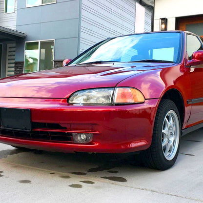 1992-1995 Honda Civic Sedan H3 Fog Lights Kit w/ Switch & Wiring Harness (Chrome Housing/Clear Lens)