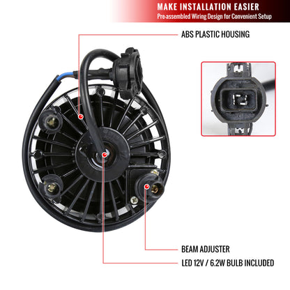 2007-2014 Chevrolet Tahoe/Suburban/ GMC Yukon/Yukon XL LED Fog Lights (Chrome Housing/Clear Lens)