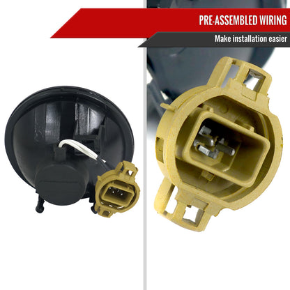 2007-2014 GMC Yukon/Yukon XL Chevrolet Suburban/Tahoe H16 Fog Lights Kit (Chrome Housing/Smoked Lens)