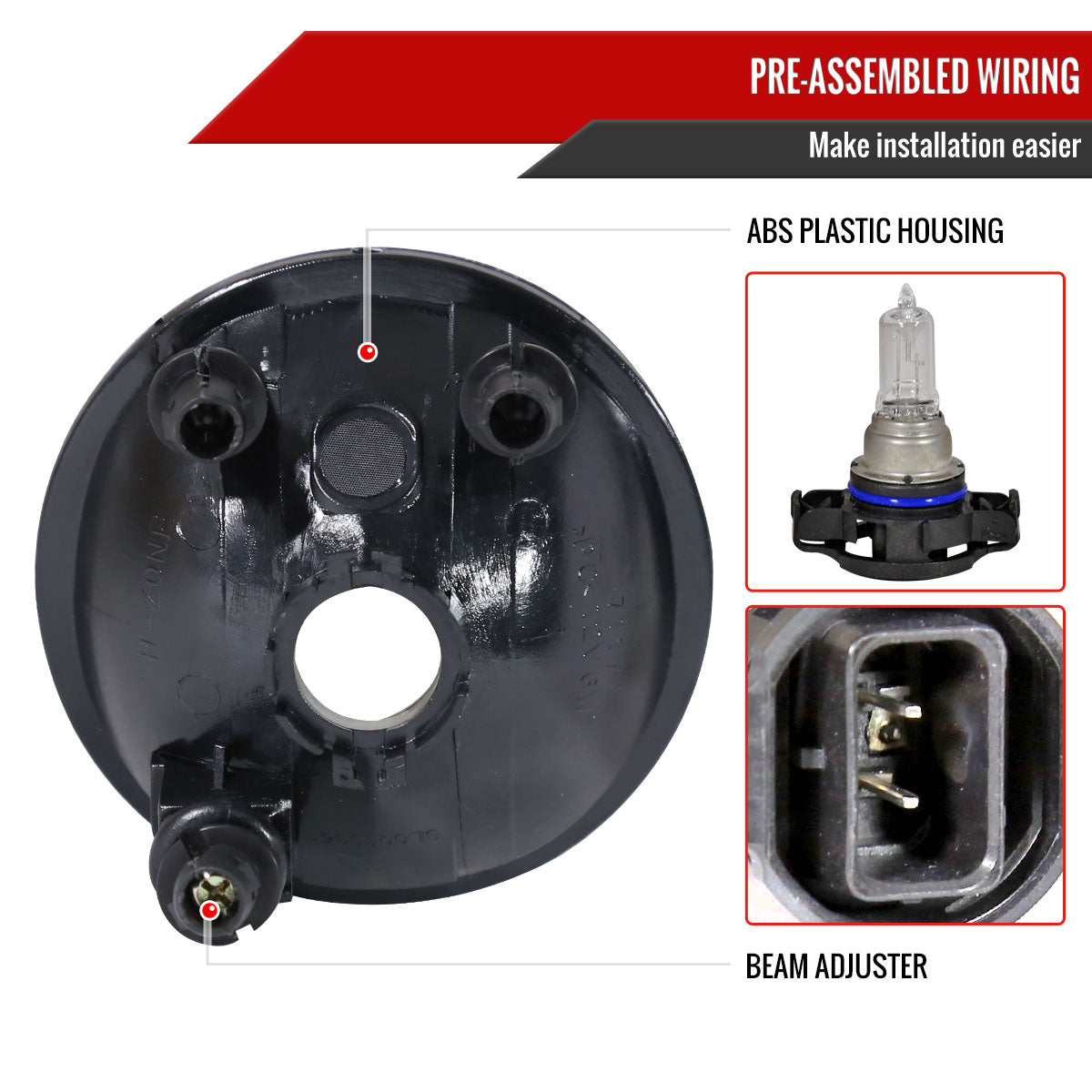 2007-2014 GMC Yukon/Yukon XL Chevrolet Suburban/Tahoe H16 Fog Lights Kit (Chrome Housing/Smoked Lens)