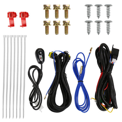 2008-2010 Ford F-250/F-350/F-450/F-550 Super Duty H10 Fog Lights w/ Switch & Wiring Harness (Chrome Housing/Smoked Lens)