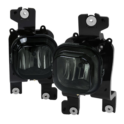 2008-2010 Ford F-250/F-350/F-450/F-550 Super Duty H10 Fog Lights w/ Switch & Wiring Harness (Chrome Housing/Smoked Lens)