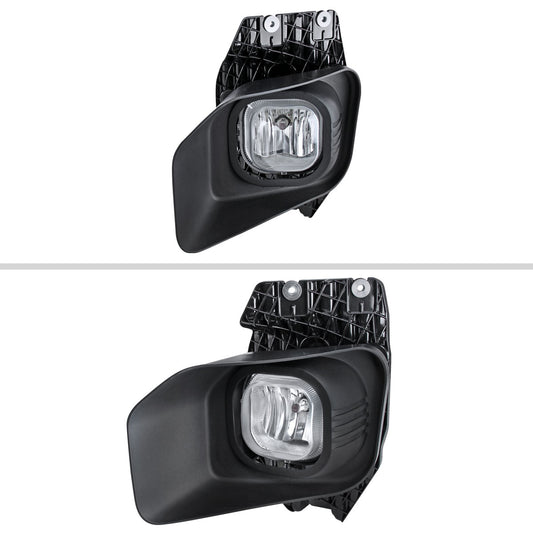 2011-2016 Ford F-250/F-350/F-450/F-550 12V/42W H10 Fog Lights Kit (Chrome Housing/Clear Lens)