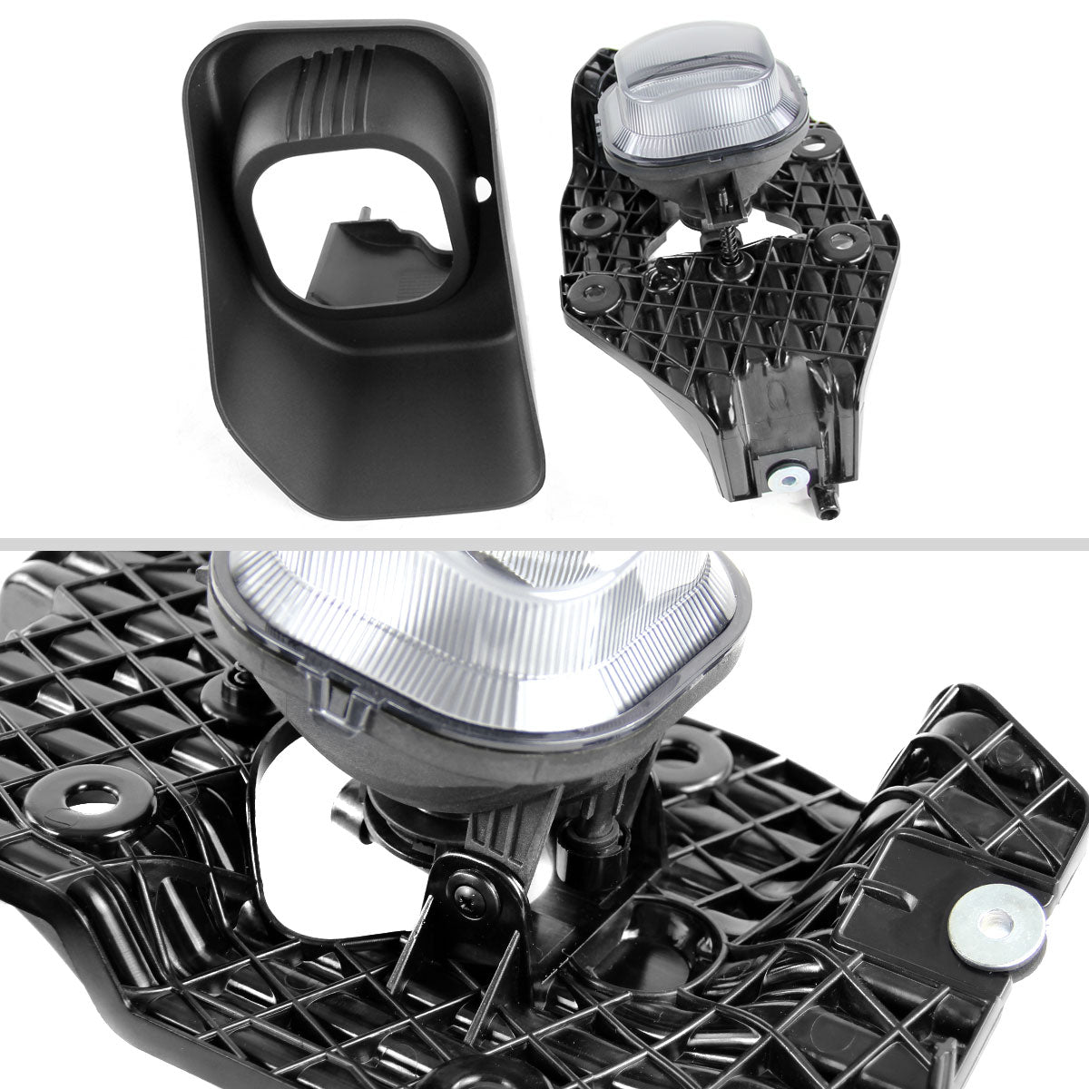 2011-2016 Ford F-250/F-350/F-450/F-550 12V/42W H10 Fog Lights Kit (Chrome Housing/Clear Lens)