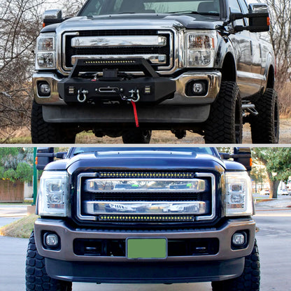 2011-2016 Ford F-250/F-350/F-450/F-550 12V/42W H10 Fog Lights Kit (Chrome Housing/Clear Lens)