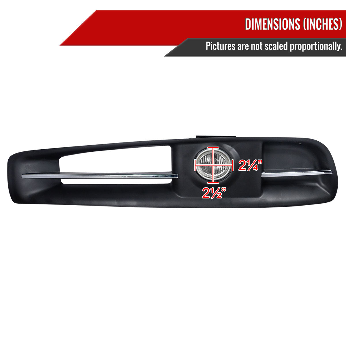 2003-2005 Infiniti G35 Coupe H3 Fog Lights Kit  (Chrome Housing/Clear Lens)