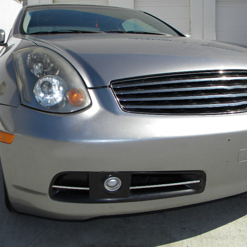 2003-2005 Infiniti G35 Coupe H3 Fog Lights Kit  (Chrome Housing/Clear Lens)