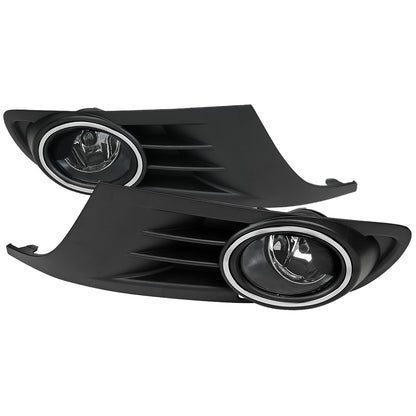 2010-2014 Volkswagen Jetta/Golf Mk6 TDI/TSI 9006 Fog Lights Kit (Chrome Housing/Clear Lens)