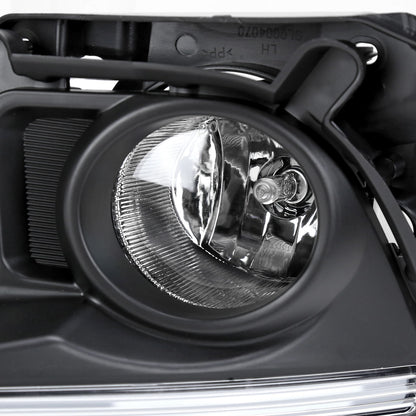 2014-2016 Toyota Highlander H16 Fog Lights Kit w/ LED Light Strip (Chrome Housing/Clear Lens)