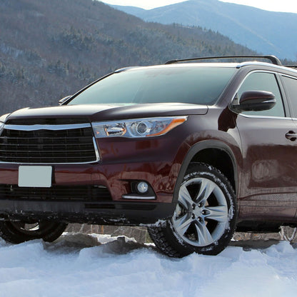 2014-2016 Toyota Highlander H16 Fog Lights Kit w/ LED Light Strip (Chrome Housing/Clear Lens)