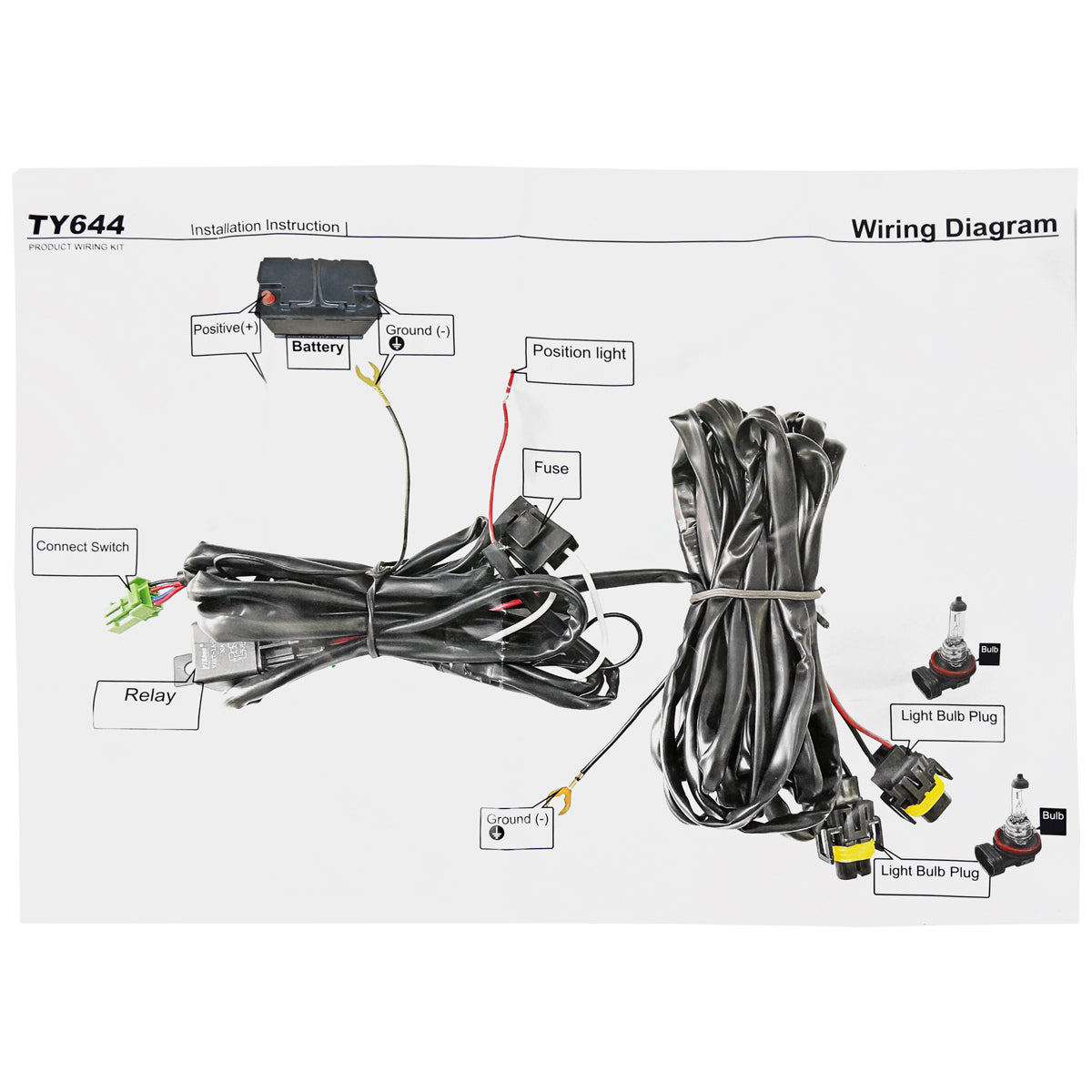 2020-2021 Toyota Highlander Fog Bumper Lights (Chrome Housing/Clear Lens)